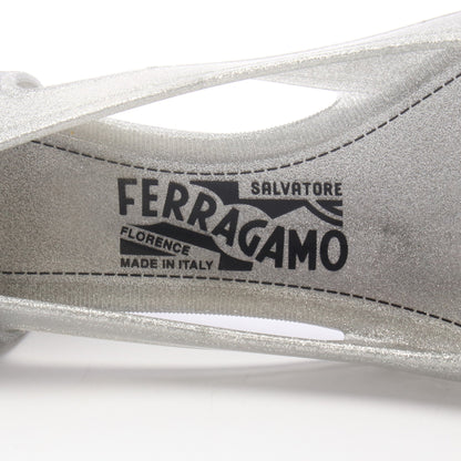 ヴァラリボン ラメ パンプス ラバー シルバー サルヴァトーレフェラガモ シューズ Salvatore Ferragamo