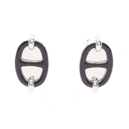 ミニ マイヨン ピアス ピアス シルバー ブラック エルメス アクセサリー HERMES