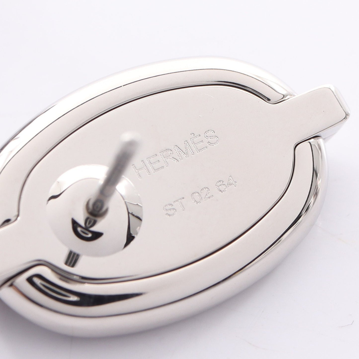 ミニ マイヨン ピアス ピアス シルバー ブラック エルメス アクセサリー HERMES