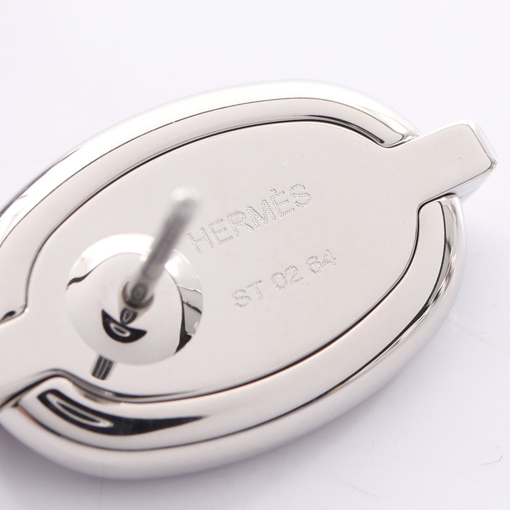 ミニ マイヨン ピアス ピアス シルバー ブラック エルメス アクセサリー HERMES