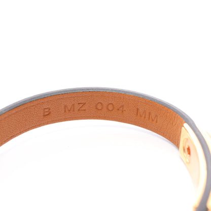 マイクロリヴァル ブレスレット レザー GP ダークグリーン ゴールド エルメス アクセサリー HERMES