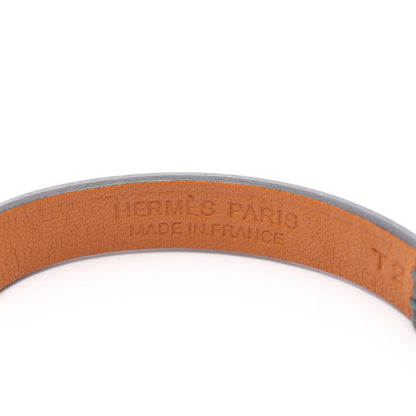 マイクロリヴァル ブレスレット レザー GP ダークグリーン ゴールド エルメス アクセサリー HERMES
