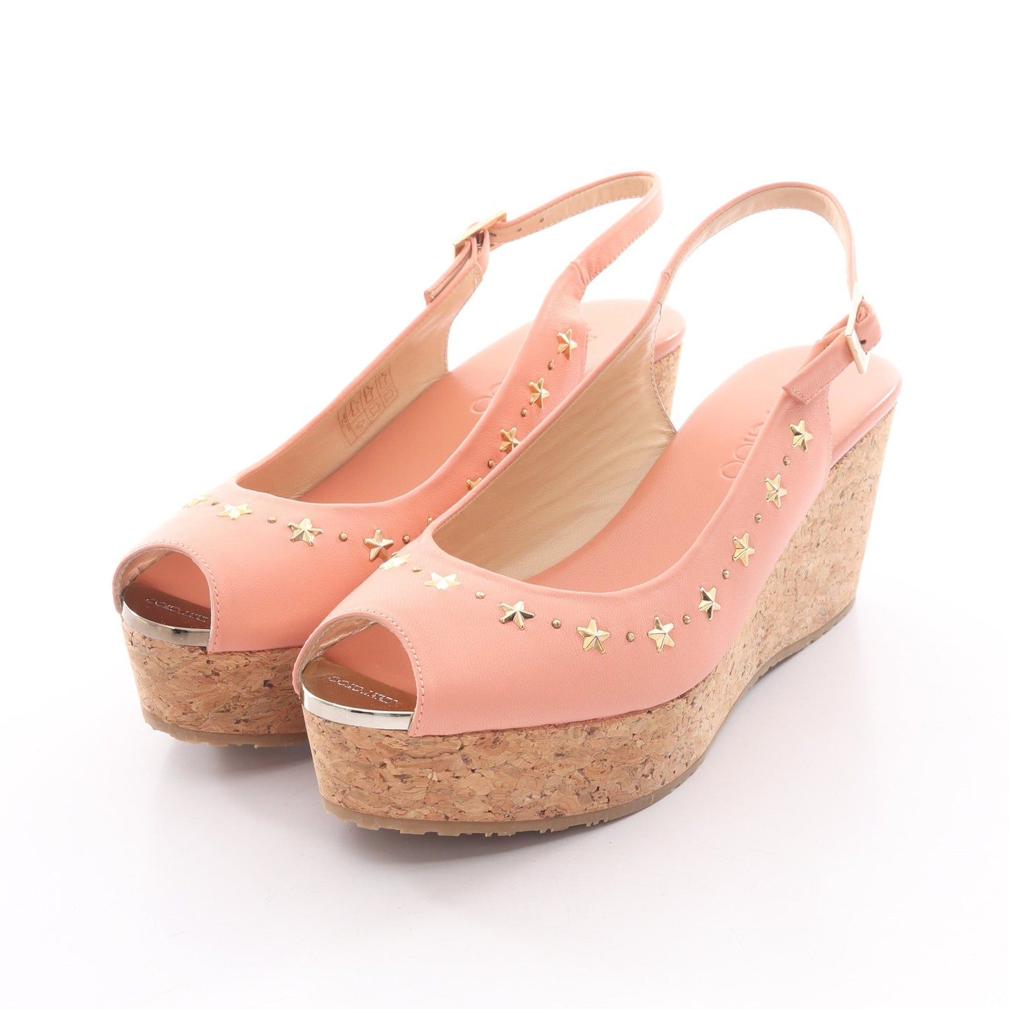 PRAISE サンダル スタースタッズ レザー コルク コーラルピンク ジミーチュウ シューズ JIMMY CHOO