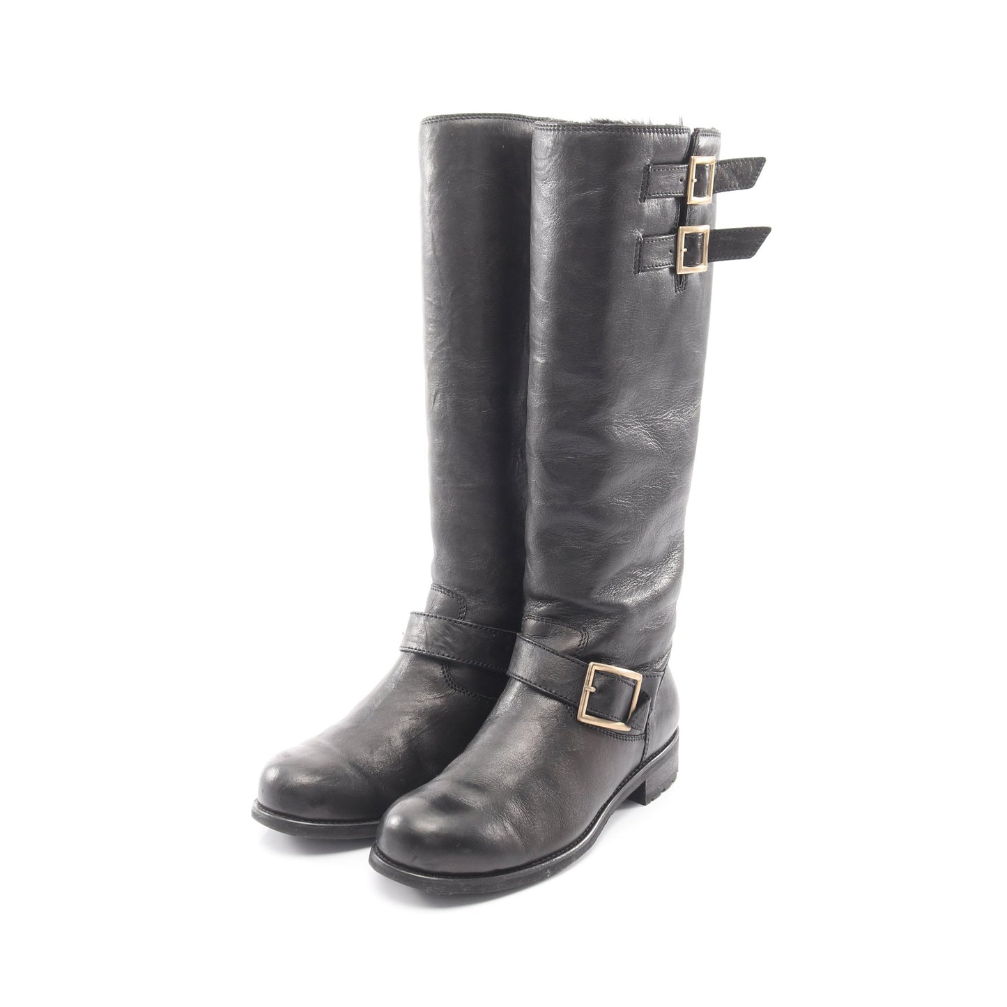 エンジニアブーツ レザー ブラック ジミーチュウ シューズ JIMMY CHOO