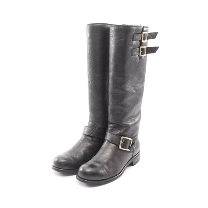 エンジニアブーツ レザー ブラック ジミーチュウ シューズ JIMMY CHOO