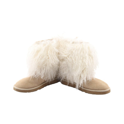 ファー ムートンブーツ ムートン ホワイト ベージュ アグオーストラリア シューズ UGG australia