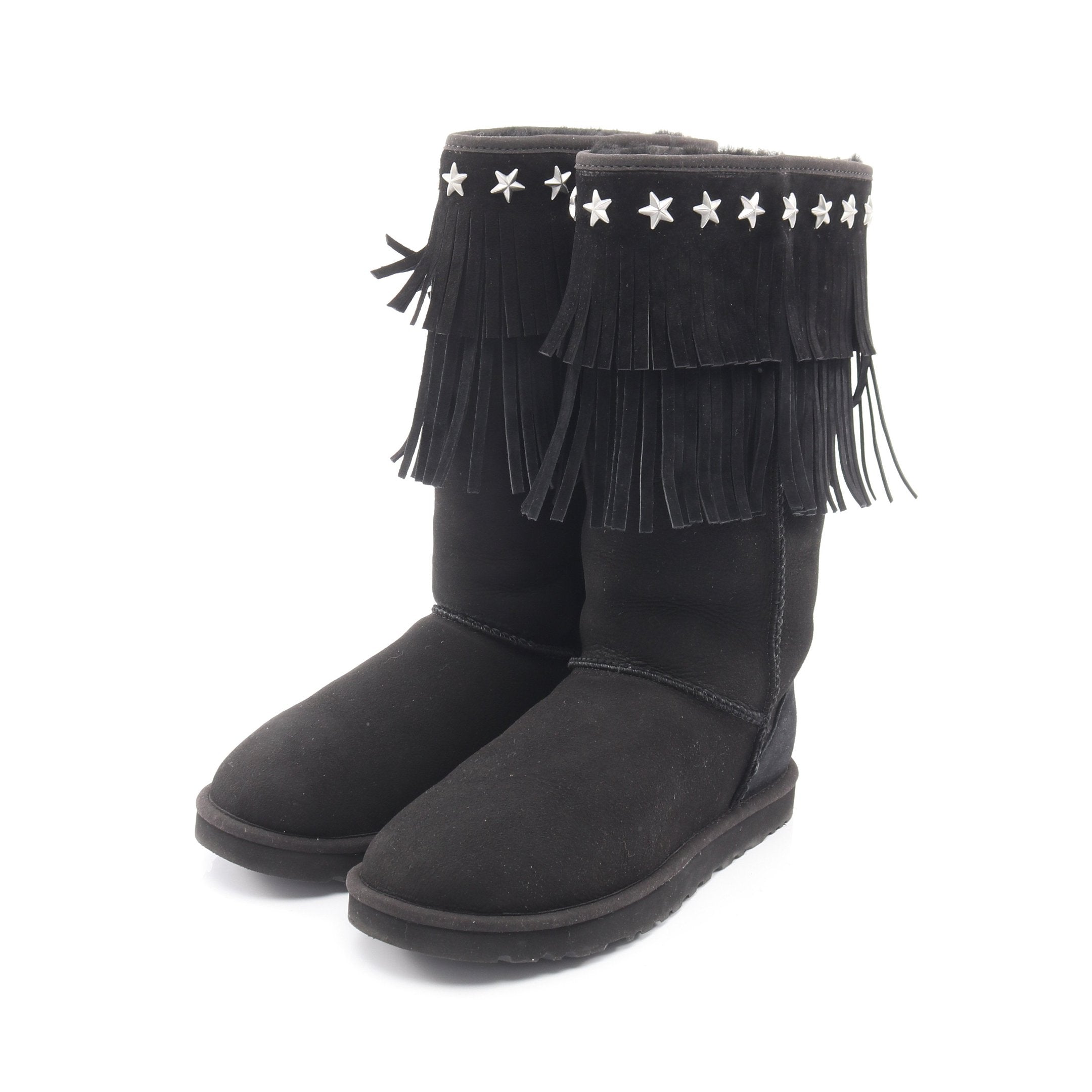 UGG × JIMMY CHOO スタースタッズ ムートンブーツ ムートン ブラック