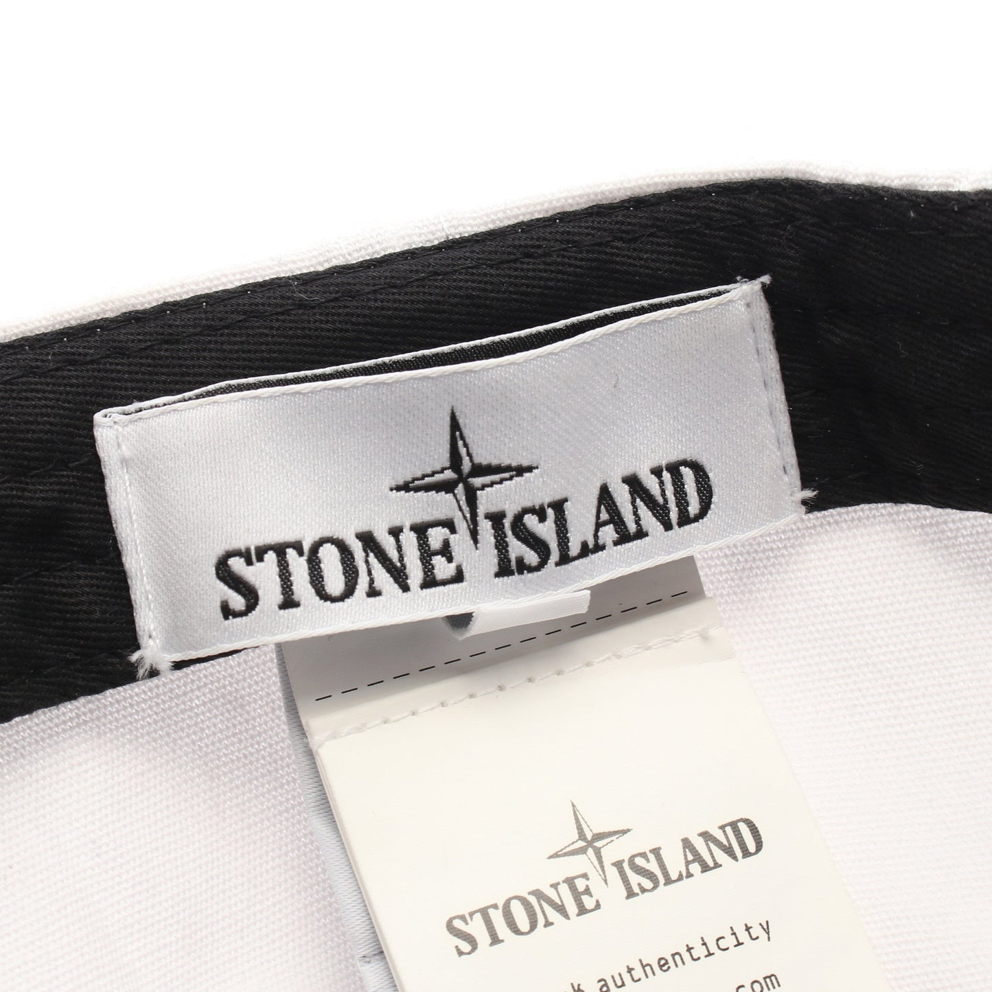 ロゴ刺繍 キャップ 帽子 コットン ホワイト ストーンアイランド 財布・小物 Stone Island