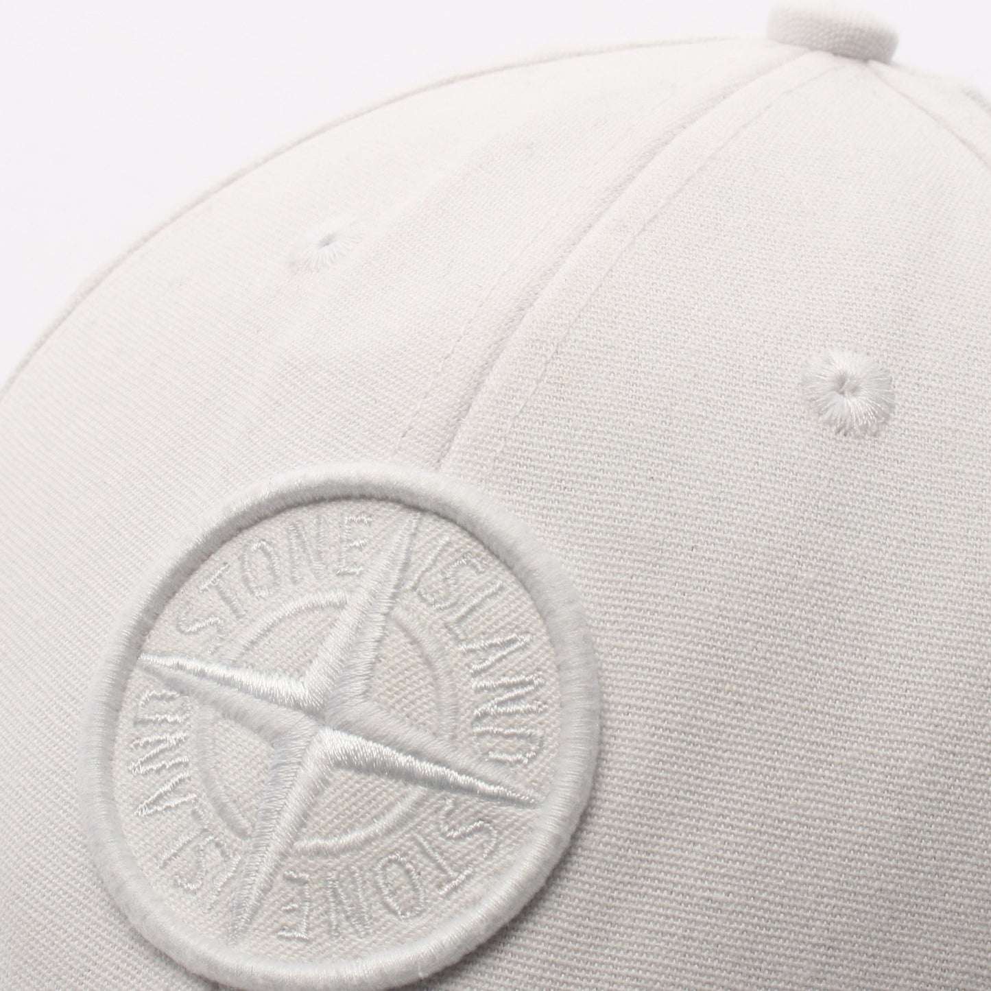 ロゴ刺繍 キャップ 帽子 コットン ホワイト ストーンアイランド 財布・小物 Stone Island