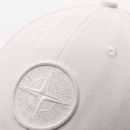 ロゴ刺繍 キャップ 帽子 コットン ホワイト ストーンアイランド 財布・小物 Stone Island