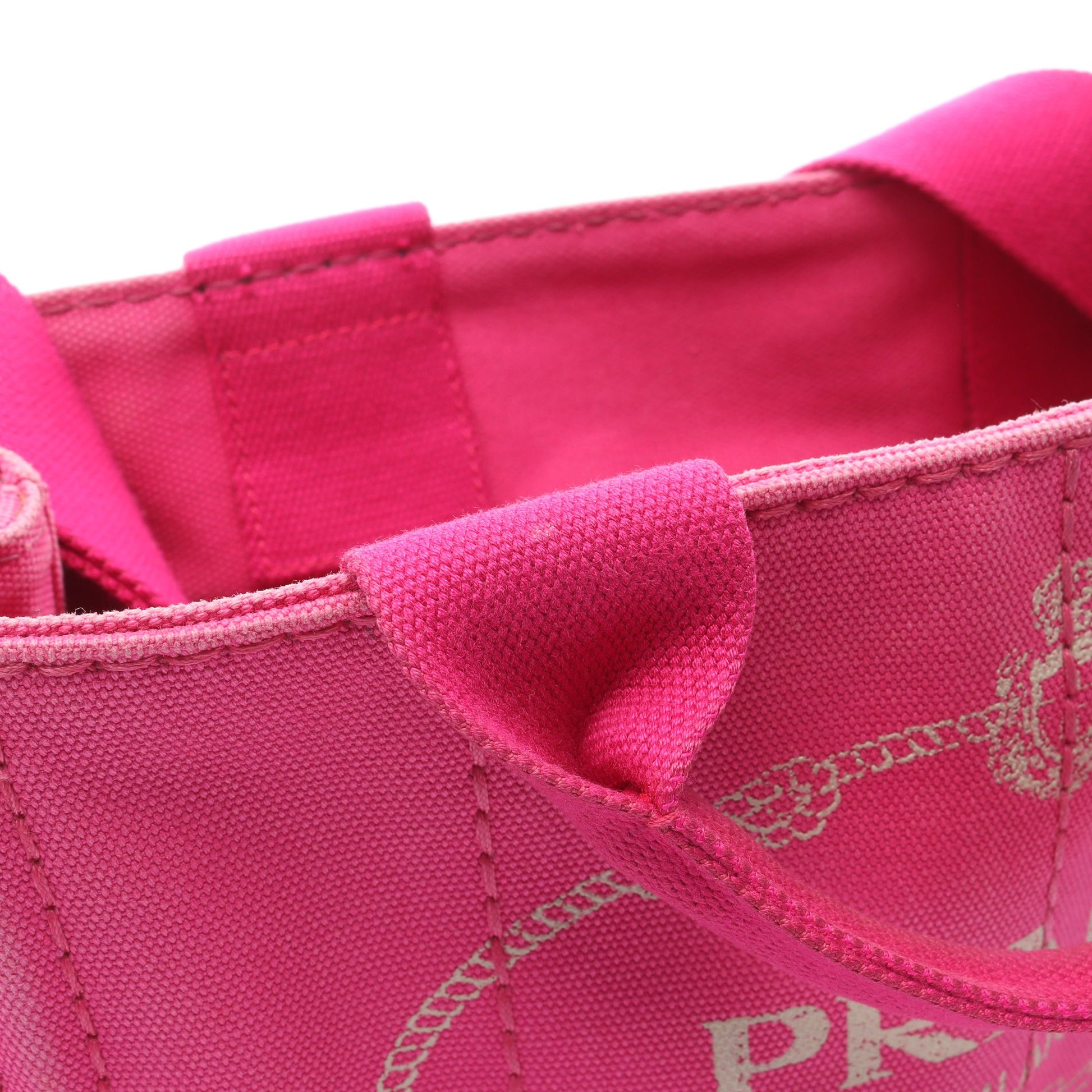 CANAPA カナパ ハンドバッグ トートバッグ キャンバス ピンク 2WAY プラダ バッグ PRADA