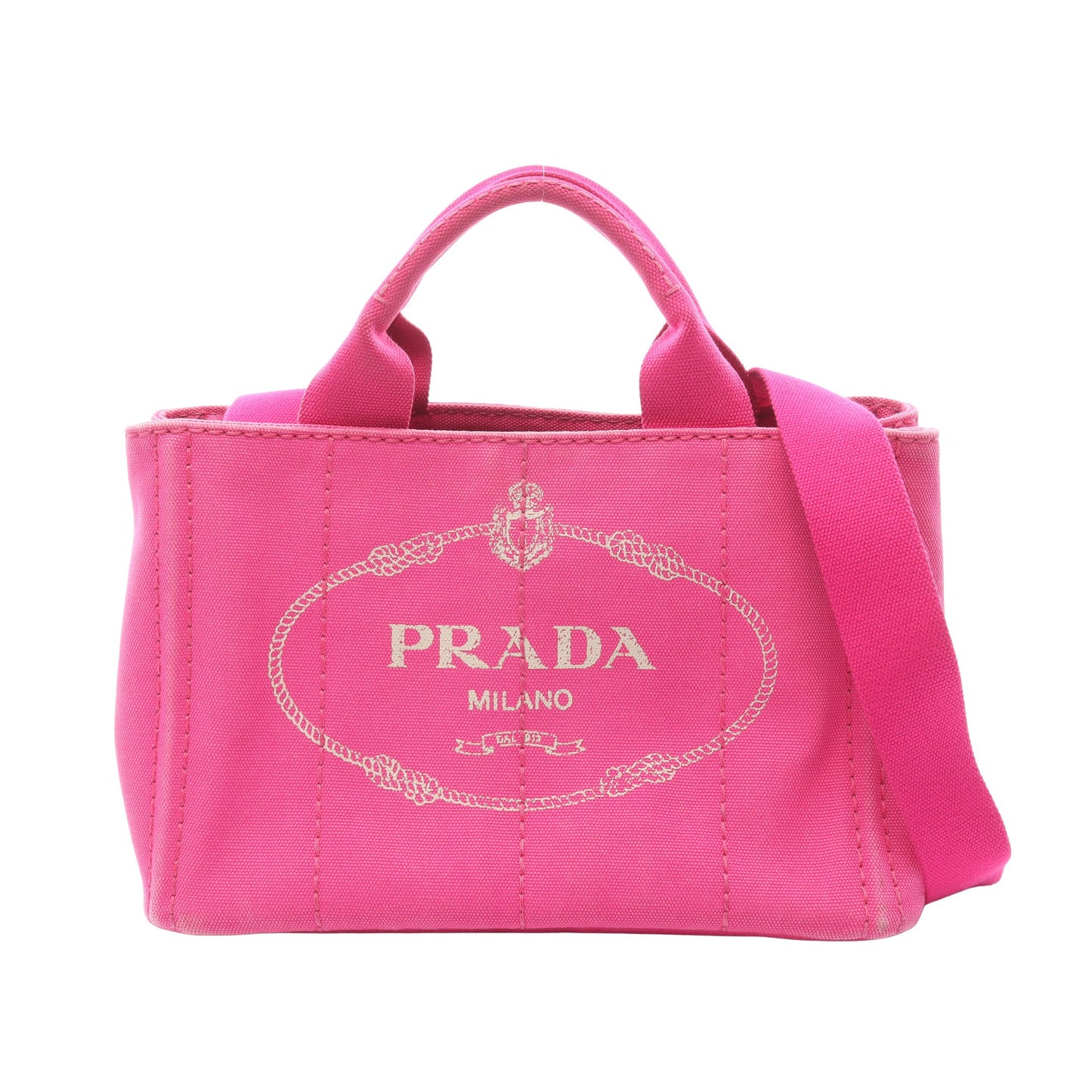 CANAPA カナパ ハンドバッグ トートバッグ キャンバス ピンク 2WAY プラダ バッグ PRADA