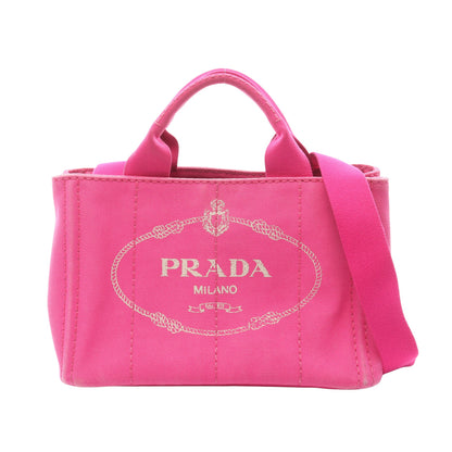 CANAPA カナパ ハンドバッグ トートバッグ キャンバス ピンク 2WAY プラダ バッグ PRADA