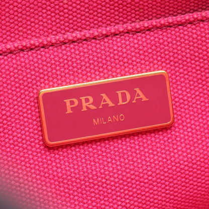 CANAPA カナパ ハンドバッグ トートバッグ キャンバス ピンク 2WAY プラダ バッグ PRADA