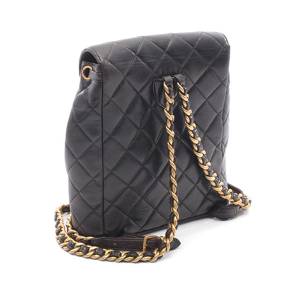 マトラッセ バックパック リュックサック ラムスキン ブラック ゴールド金具 シャネル バッグ CHANEL