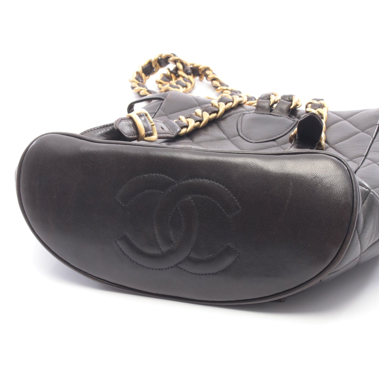マトラッセ バックパック リュックサック ラムスキン ブラック ゴールド金具 シャネル バッグ CHANEL