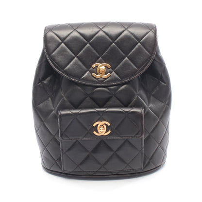 マトラッセ バックパック リュックサック ラムスキン ブラック ゴールド金具 シャネル バッグ CHANEL