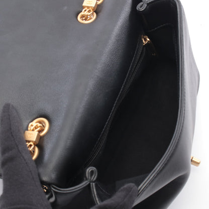 19 ディズヌフ マトラッセ チェーンショルダーバッグ ラムスキン ブラック ゴールド金具 シャネル バッグ CHANEL