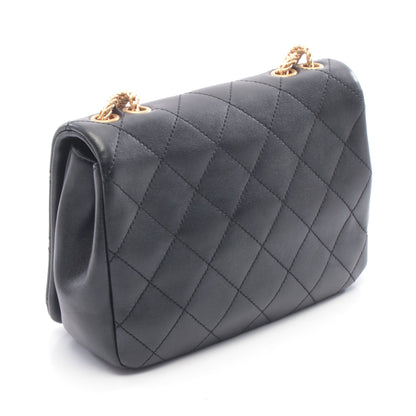 19 ディズヌフ マトラッセ チェーンショルダーバッグ ラムスキン ブラック ゴールド金具 シャネル バッグ CHANEL