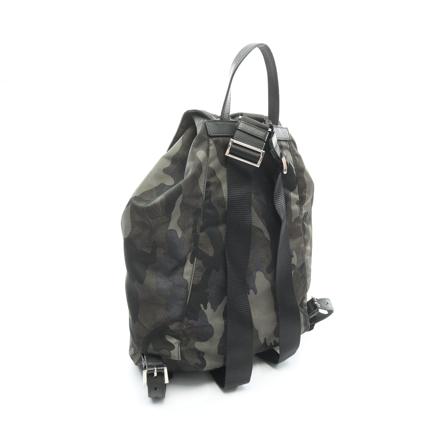 TESSUTO CAMOUFL バックパック リュックサック ナイロン サフィアーノレザー グレーグリーン マルチカラー プラダ バッグ PRADA