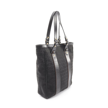 ズッキーノ ハンドバッグ トートバッグ キャンバス レザー ブラック フェンディ バッグ FENDI