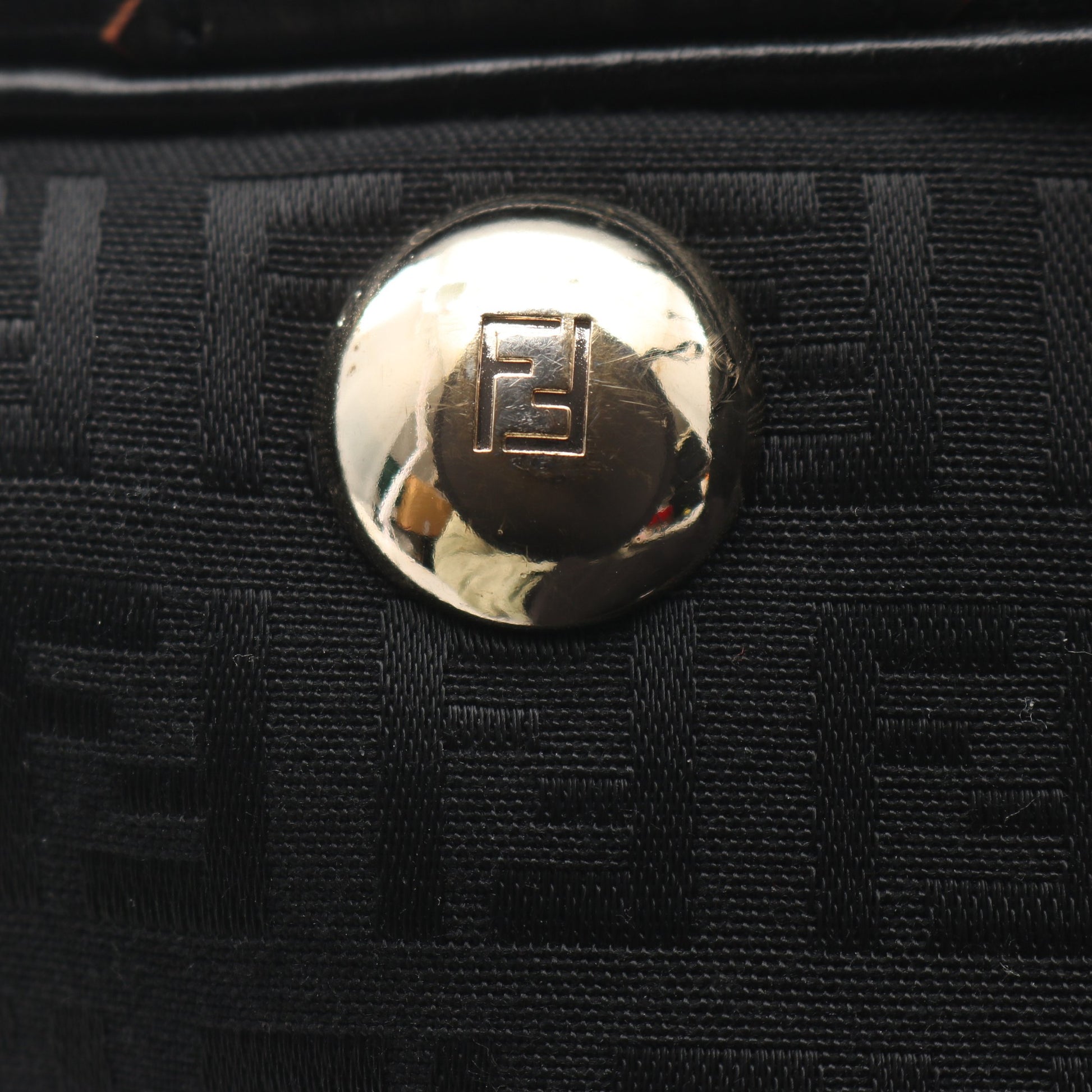 ズッキーノ ハンドバッグ トートバッグ キャンバス レザー ブラック フェンディ バッグ FENDI