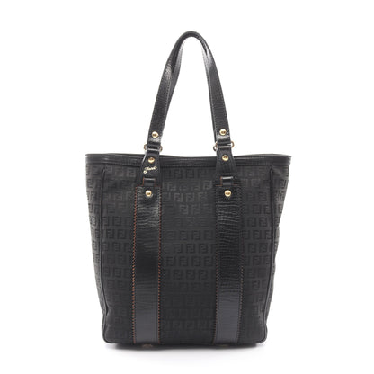 ズッキーノ ハンドバッグ トートバッグ キャンバス レザー ブラック フェンディ バッグ FENDI