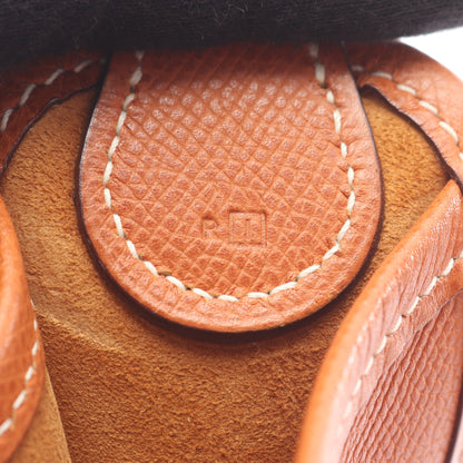 ヴェスパPM ゴールド ショルダーバッグ ヴォーエプソン ブラウン シルバー金具 □I刻印 エルメス バッグ HERMES