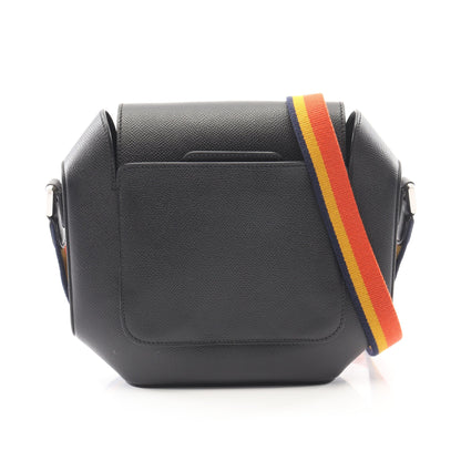 オクタゴン ショルダーバッグ ヴォーエプソン ブラック シルバー金具 X刻印 エルメス バッグ HERMES