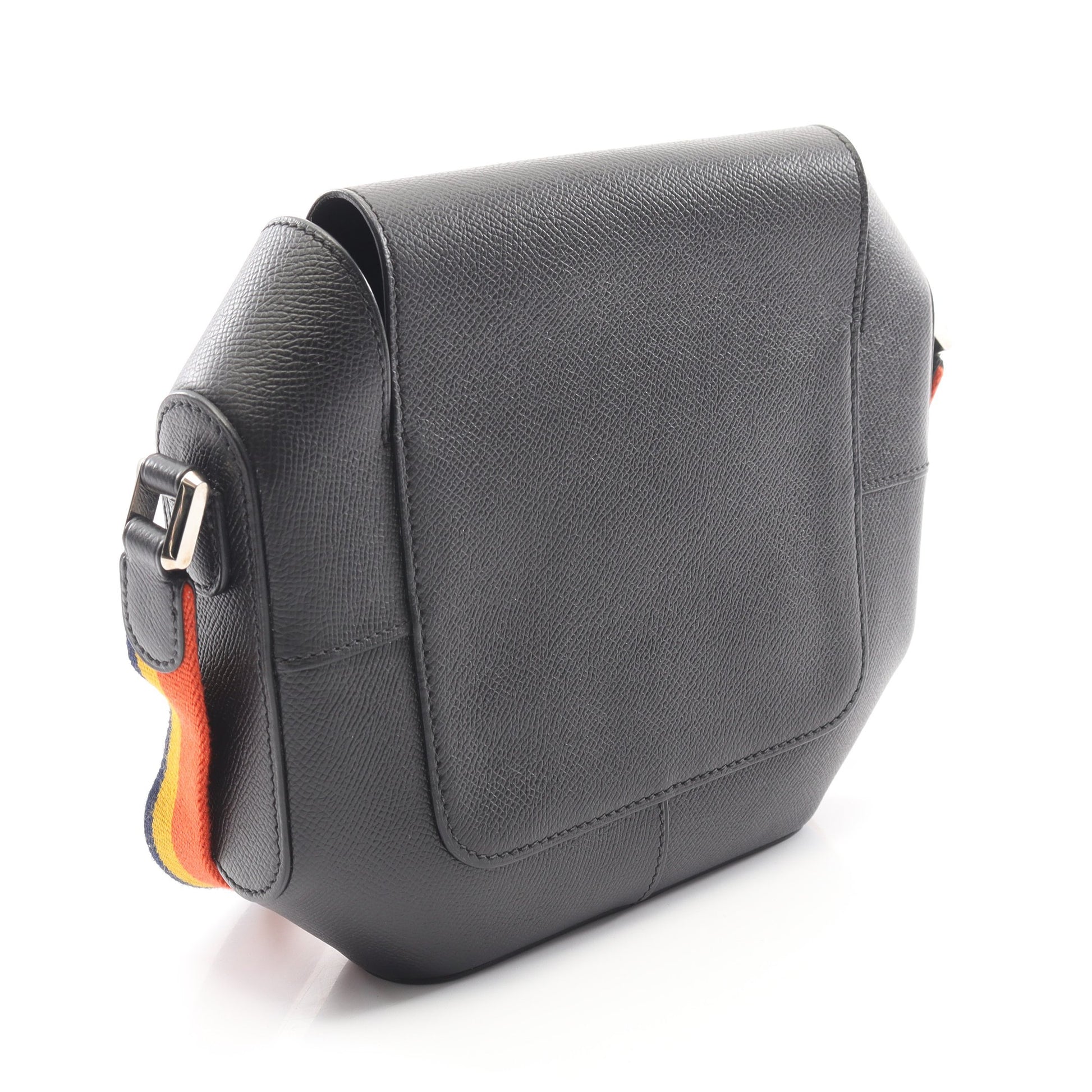 オクタゴン ショルダーバッグ ヴォーエプソン ブラック シルバー金具 X刻印 エルメス バッグ HERMES