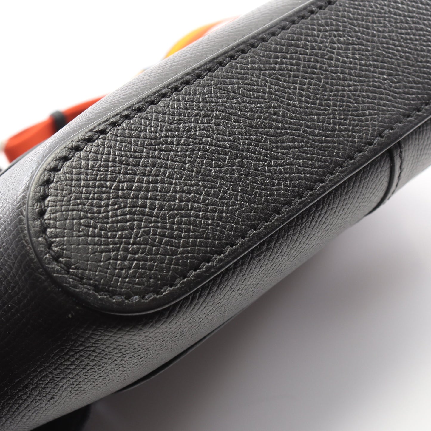 オクタゴン ショルダーバッグ ヴォーエプソン ブラック シルバー金具 X刻印 エルメス バッグ HERMES
