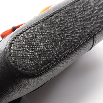 オクタゴン ショルダーバッグ ヴォーエプソン ブラック シルバー金具 X刻印 エルメス バッグ HERMES