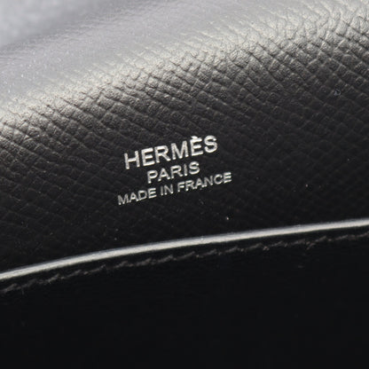 オクタゴン ショルダーバッグ ヴォーエプソン ブラック シルバー金具 X刻印 エルメス バッグ HERMES