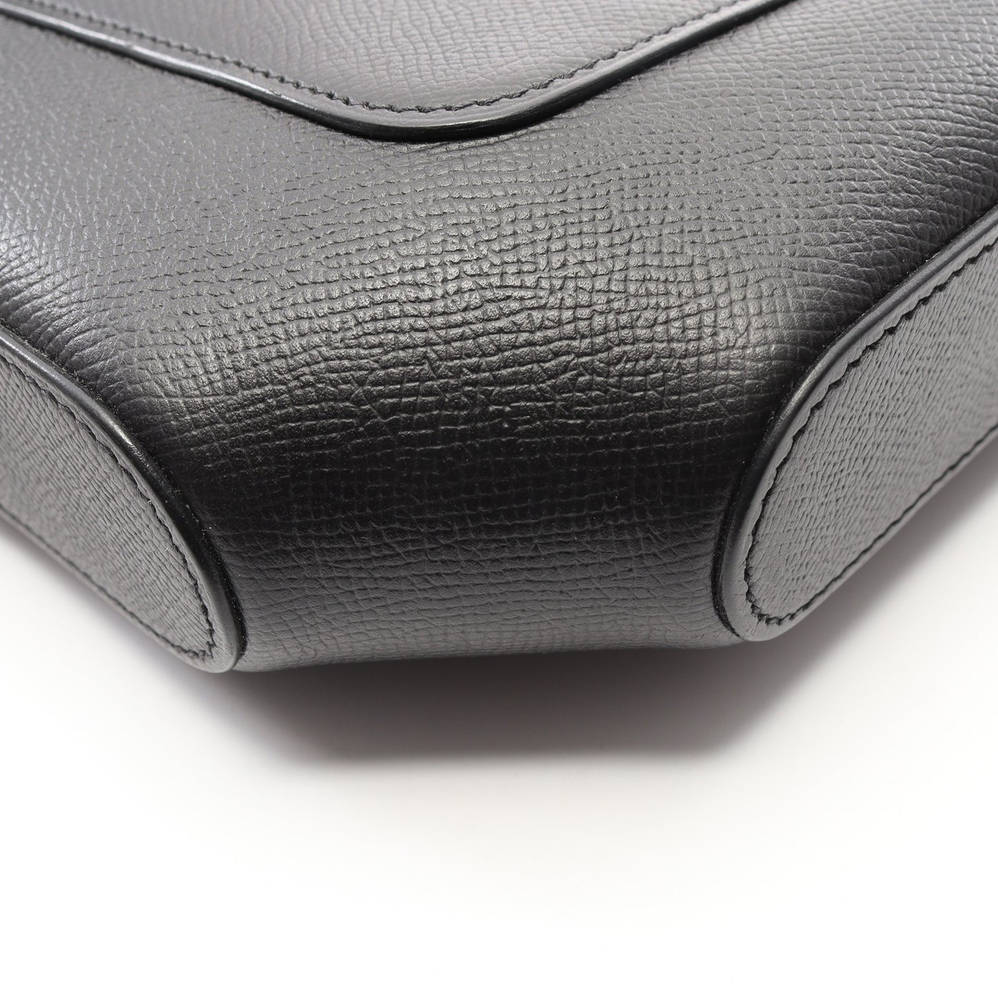 オクタゴン ショルダーバッグ ヴォーエプソン ブラック シルバー金具 X刻印 エルメス バッグ HERMES