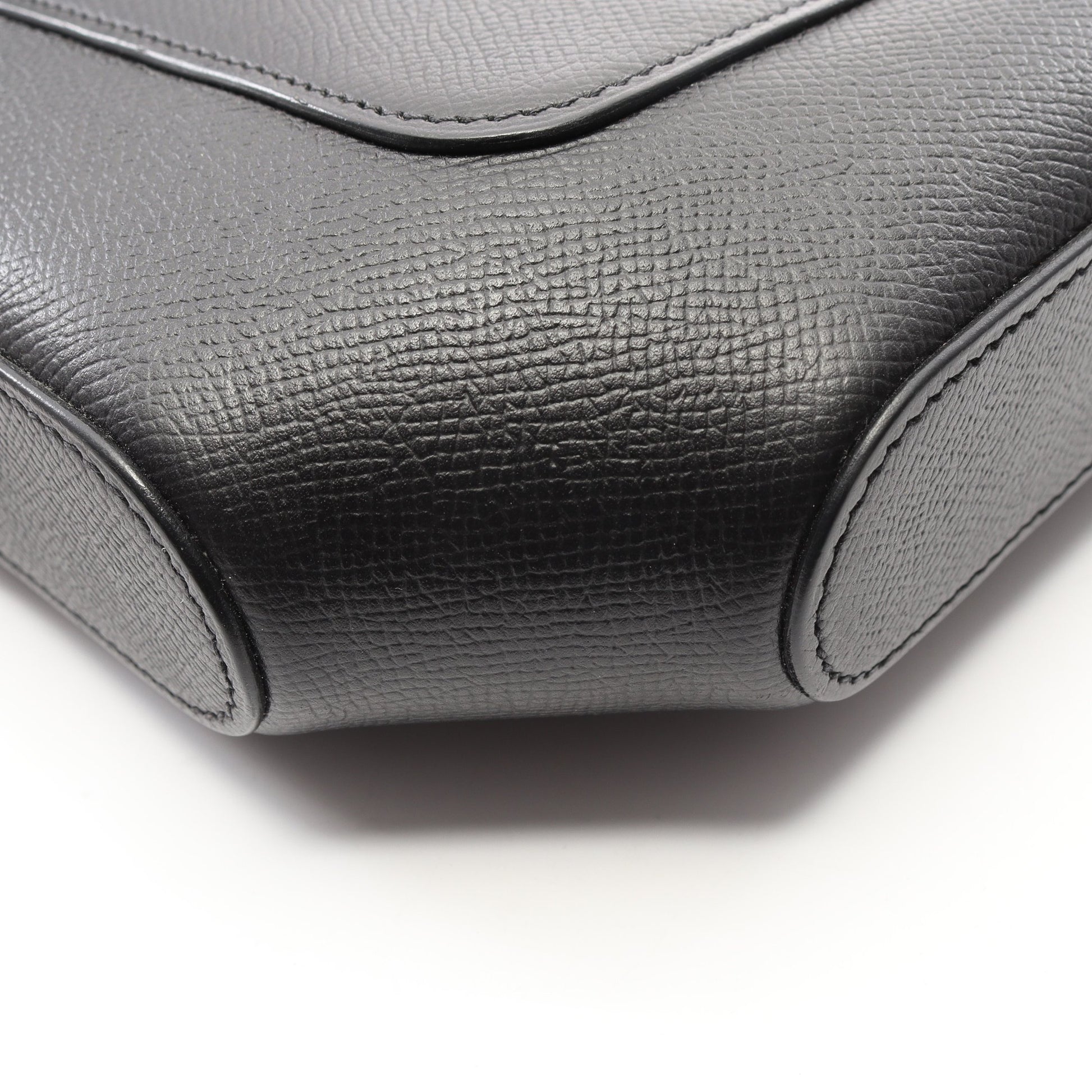 オクタゴン ショルダーバッグ ヴォーエプソン ブラック シルバー金具 X刻印 エルメス バッグ HERMES