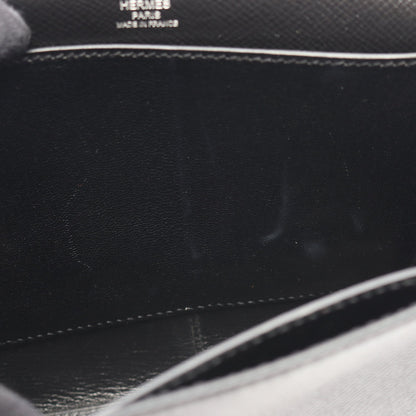 オクタゴン ショルダーバッグ ヴォーエプソン ブラック シルバー金具 X刻印 エルメス バッグ HERMES