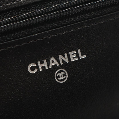 2.55 マトラッセ チェーンウォレット エナメルレザー ブラック ブラック金具 シャネル バッグ CHANEL