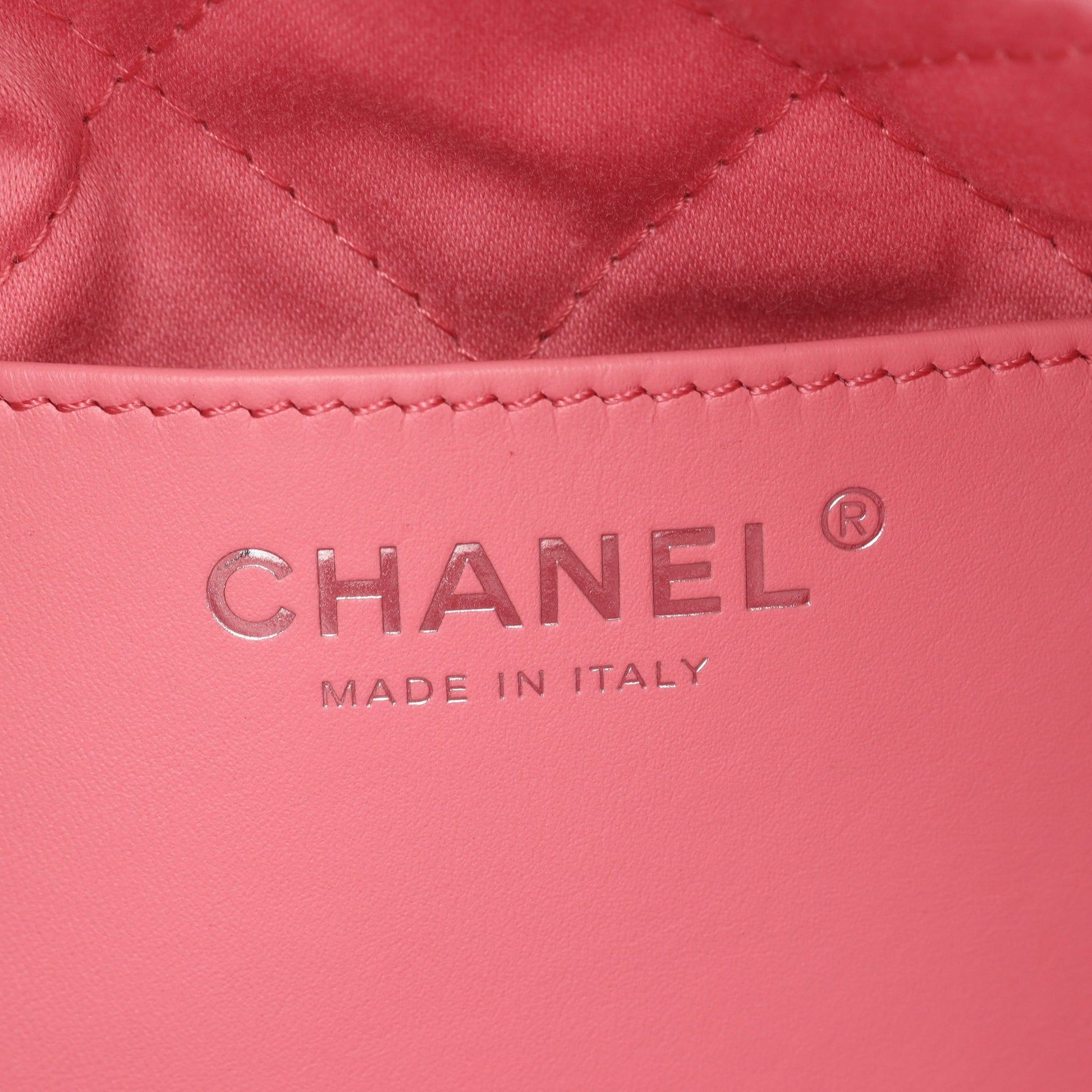 CHANEL 22 ミニ チェーンショルダーバッグ レザー ピンク シルバー金具 シャネル バッグ CHANEL