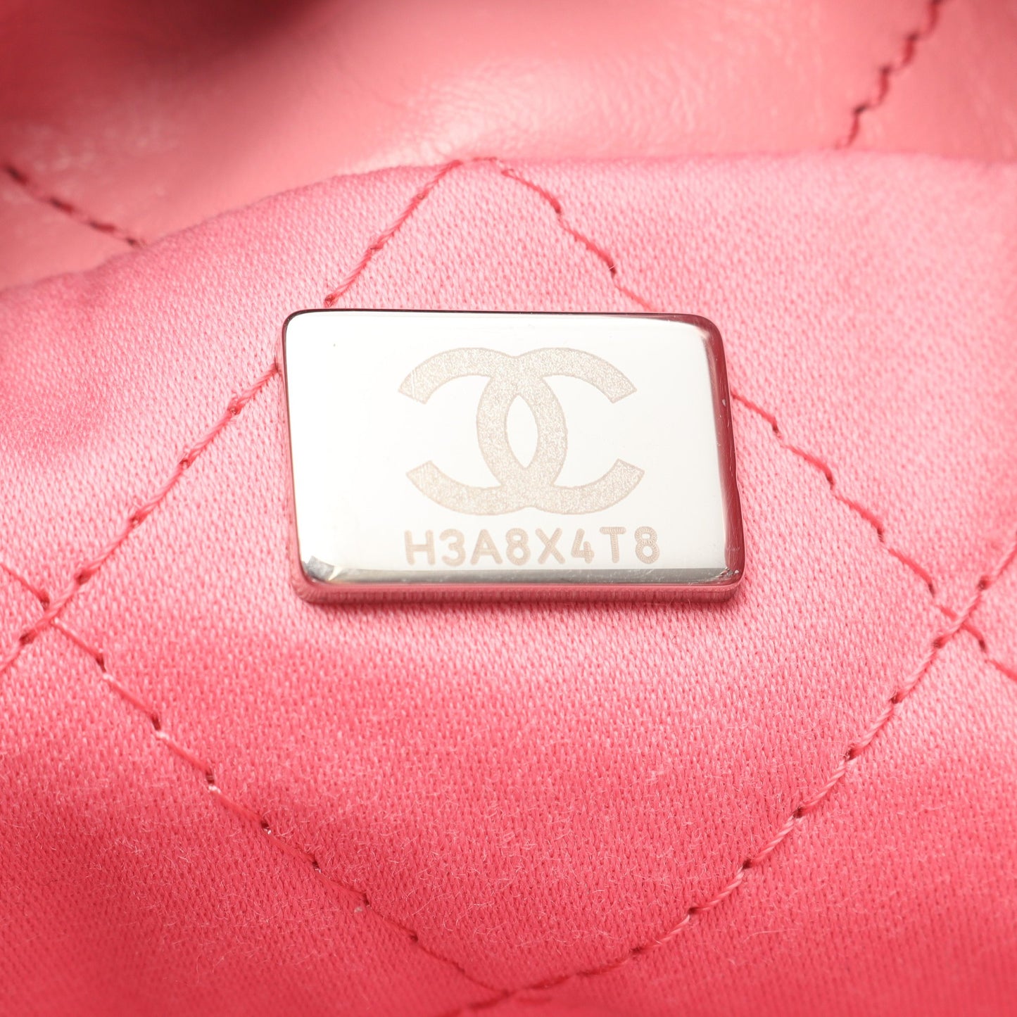 CHANEL 22 ミニ チェーンショルダーバッグ レザー ピンク シルバー金具 シャネル バッグ CHANEL