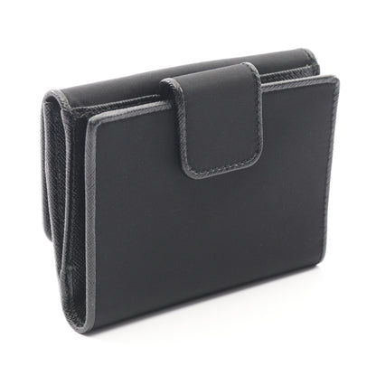 TESSUTO 二つ折り財布 Wホック財布 ナイロン サフィアーノレザー ブラック プラダ 財布・小物 PRADA