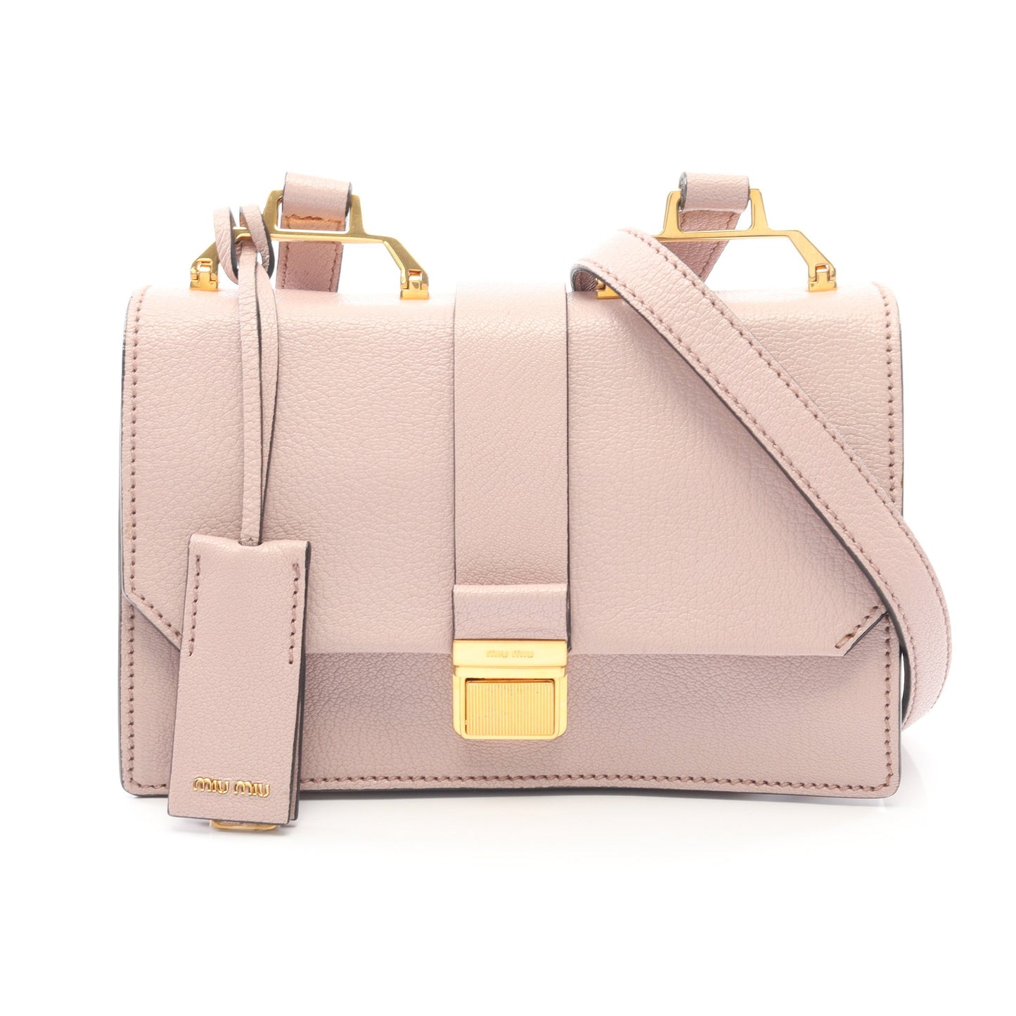 MADRAS マドラス ショルダーバッグ レザー ダスティピンク ミュウミュウ