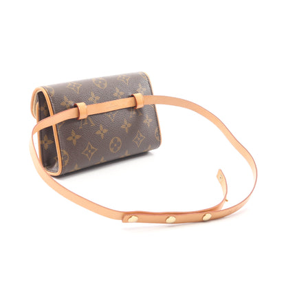 ポシェットフロランティーヌ モノグラム ボディバッグ ウエストバッグ PVC レザー ブラウン ルイヴィトン バッグ LOUIS VUITTON