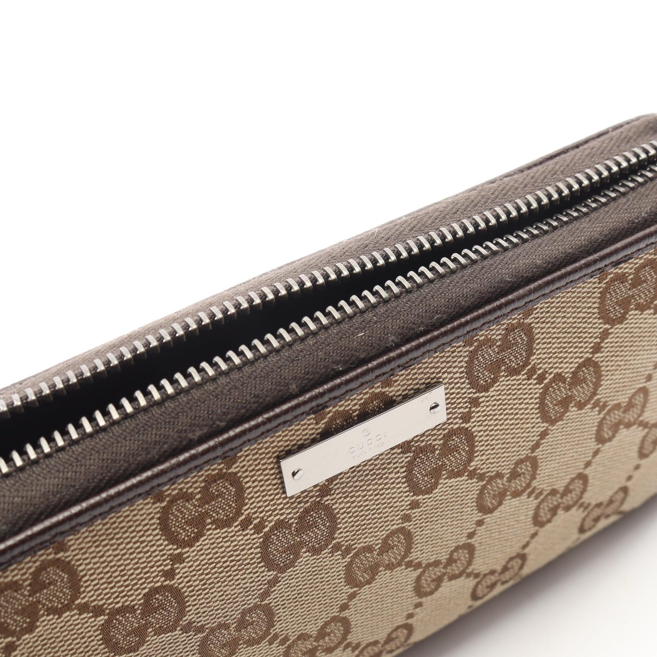 GUCCI 長財布 ベージュ キャンバス GGキャンバス ラウンドファスナー長財布 キャンバス レザー ベージュ
