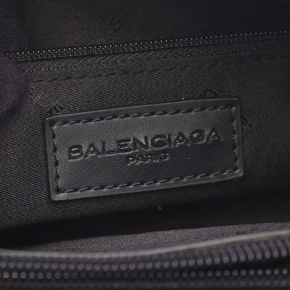 BBモノグラム ハンドバッグ キャンバス レザー ブラック バレンシアガ バッグ BALENCIAGA