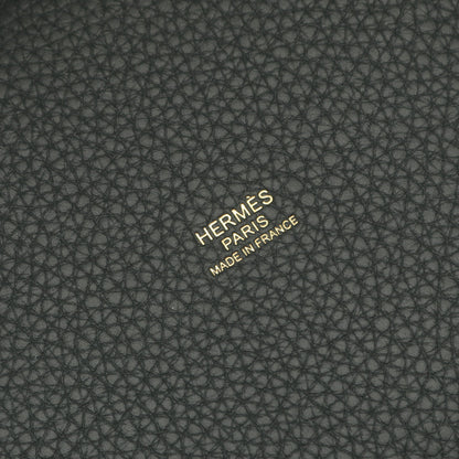 ピコタンロックPM ヴェールアングレ ハンドバッグ トリヨンクレマンス グレーグリーン ゴールド金具 K刻印 エルメス