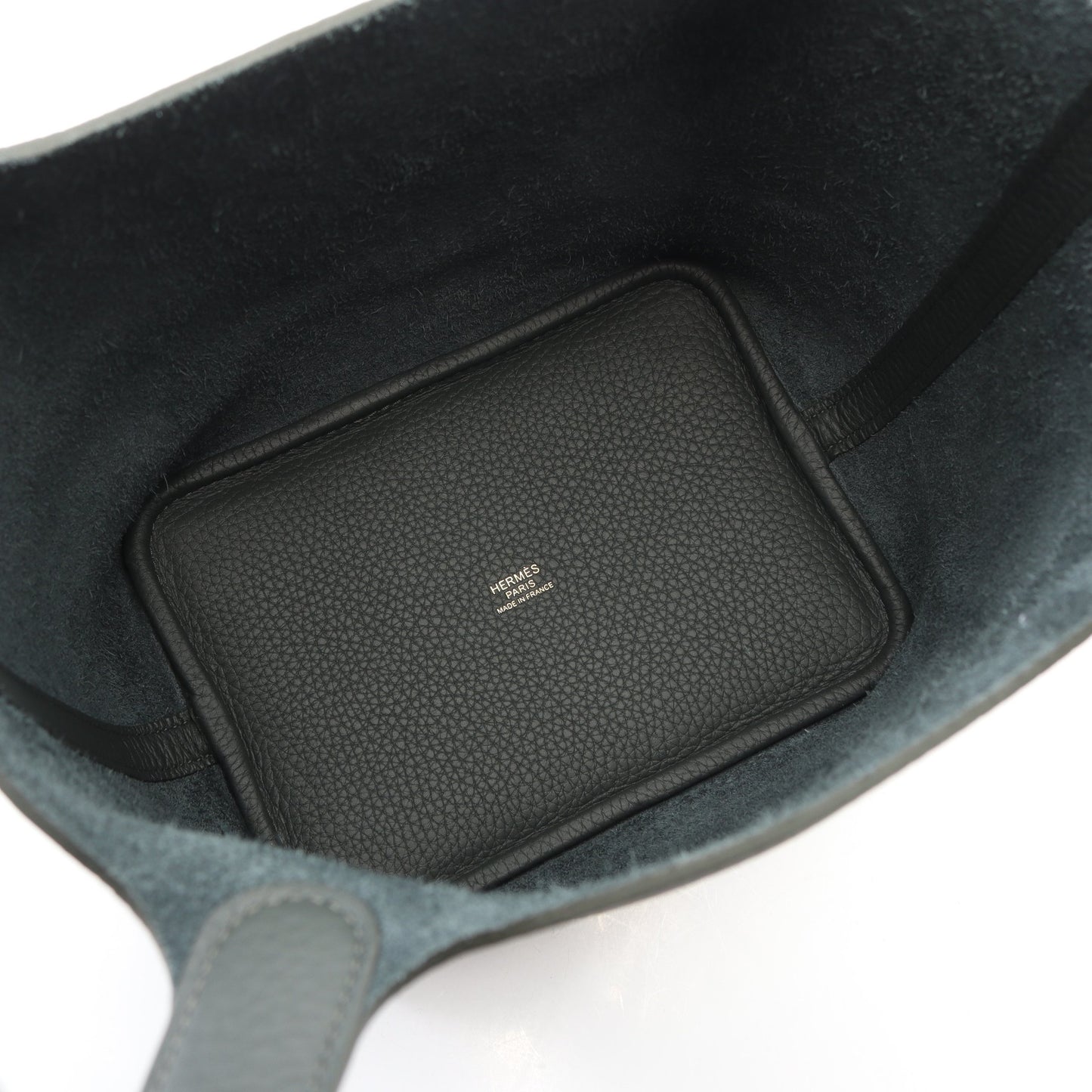 ピコタンロックPM ヴェールアングレ ハンドバッグ トリヨンクレマンス グレーグリーン ゴールド金具 K刻印 エルメス