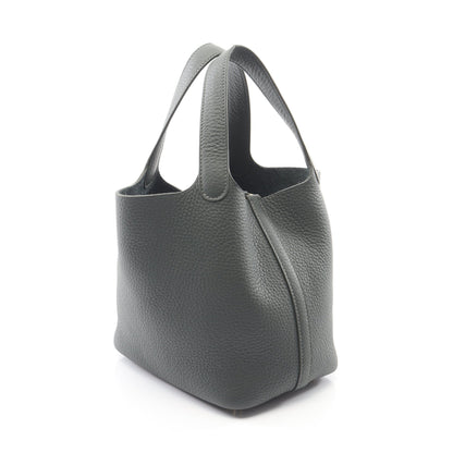 ピコタンロックPM ヴェールアングレ ハンドバッグ トリヨンクレマンス グレーグリーン ゴールド金具 K刻印 エルメス