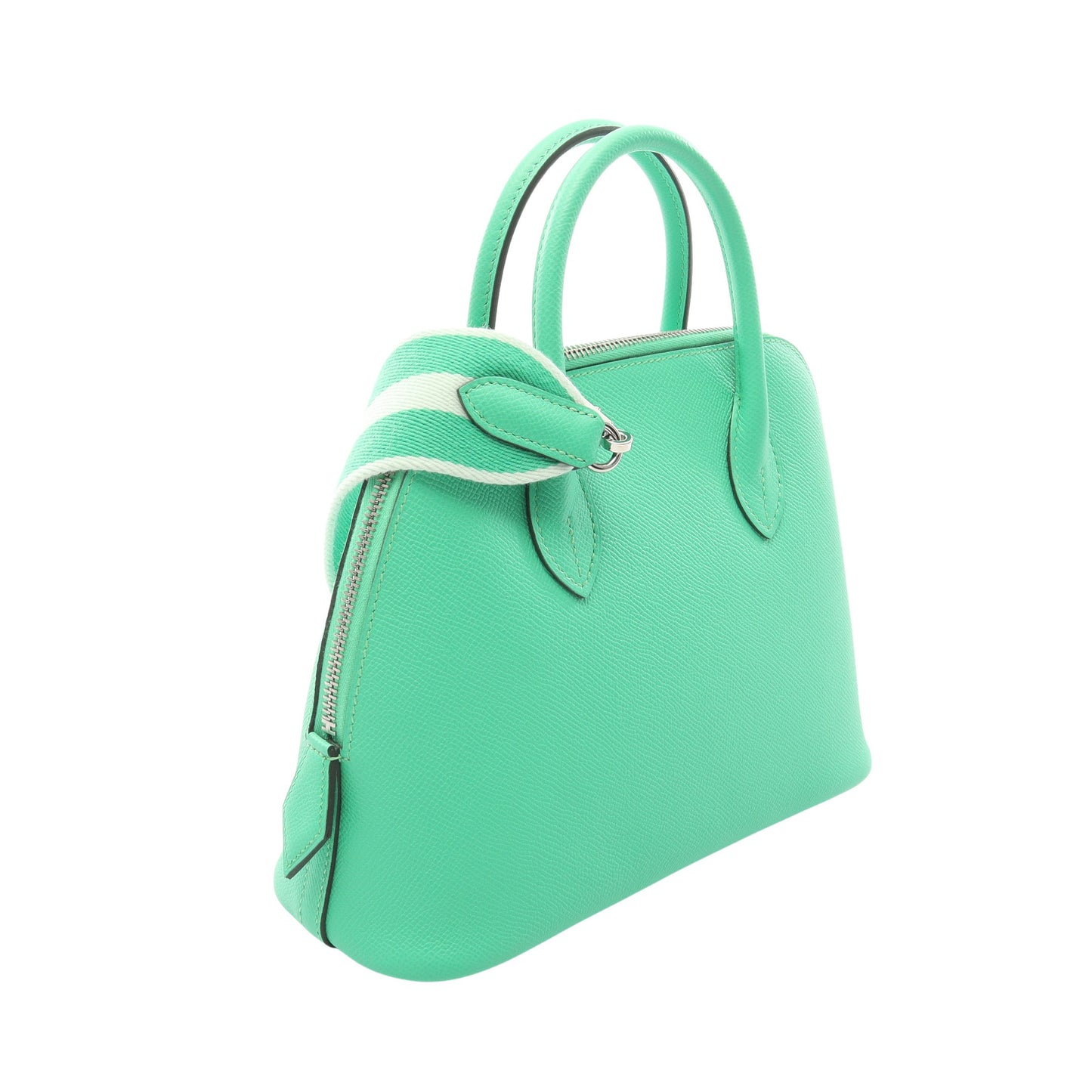 ボリード1923 25 ヴェールコミック ハンドバッグ ヴォーエプソン グリーン シルバー金具 2WAY B刻印 エルメス