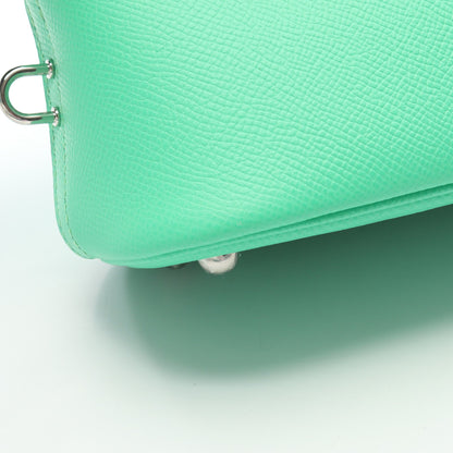 ボリード1923 25 ヴェールコミック ハンドバッグ ヴォーエプソン グリーン シルバー金具 2WAY B刻印 エルメス