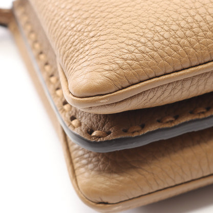 セレリア ピーカブー ソフト スモール ハンドバッグ レザー ライトブラウン 2WAY フェンディ